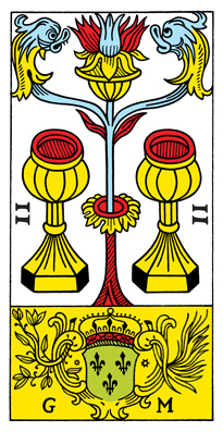 Two of Cups - choice or pair Two of Cups